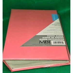 Small Pink "MBI" Photo Album (Holds 100 4"x6" photos).